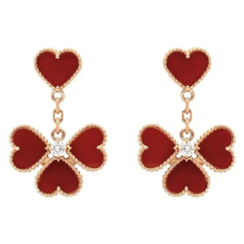 [Eterna Jewels]SWEET CLOVER CARNELIAN EARRINGS