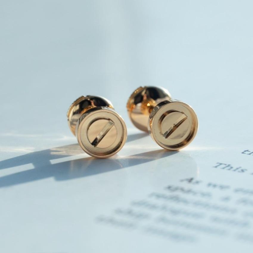 [Eterna Jewels]LOVE EARRINGS PINK GOLD 10MM