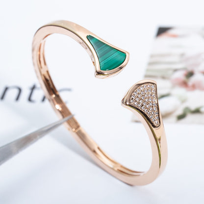 [Eterna Jewels]DREAM BRACELET OPEN MALACHITE PINK GOLD