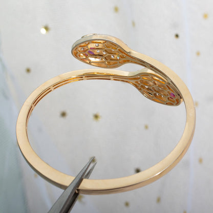 [Eterna Jewels]SERPENTI BRACELET PINK GOLD DIAMOND DOUBLE SNAKE