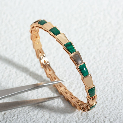 [Eterna Jewels]SERPENTI BRACELET PINK GOLD MALACHITE