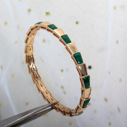 [Eterna Jewels]SERPENTI BRACELET PINK GOLD MALACHITE