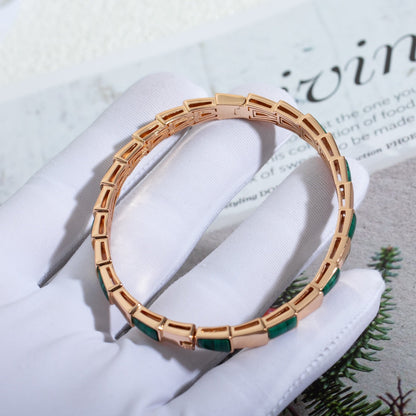 [Eterna Jewels]SERPENTI BRACELET PINK GOLD MALACHITE
