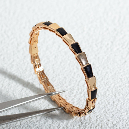 [Eterna Jewels]SERPENTI BRACELET PINK GOLD ONYX