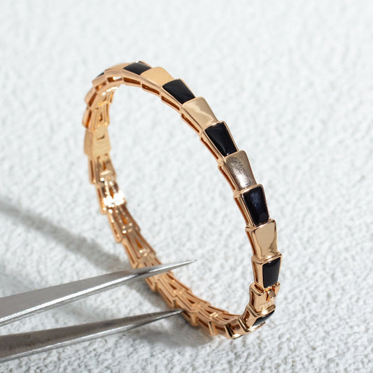[Eterna Jewels]SERPENTI BRACELET PINK GOLD ONYX