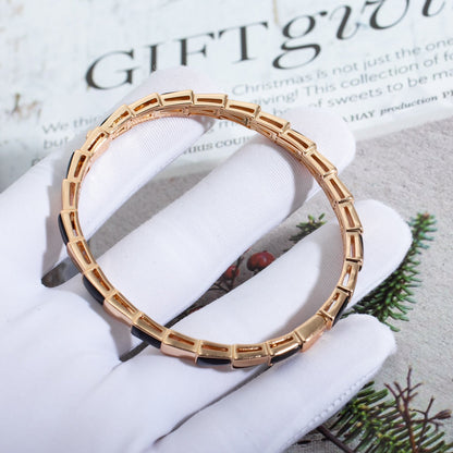 [Eterna Jewels]SERPENTI BRACELET PINK GOLD ONYX
