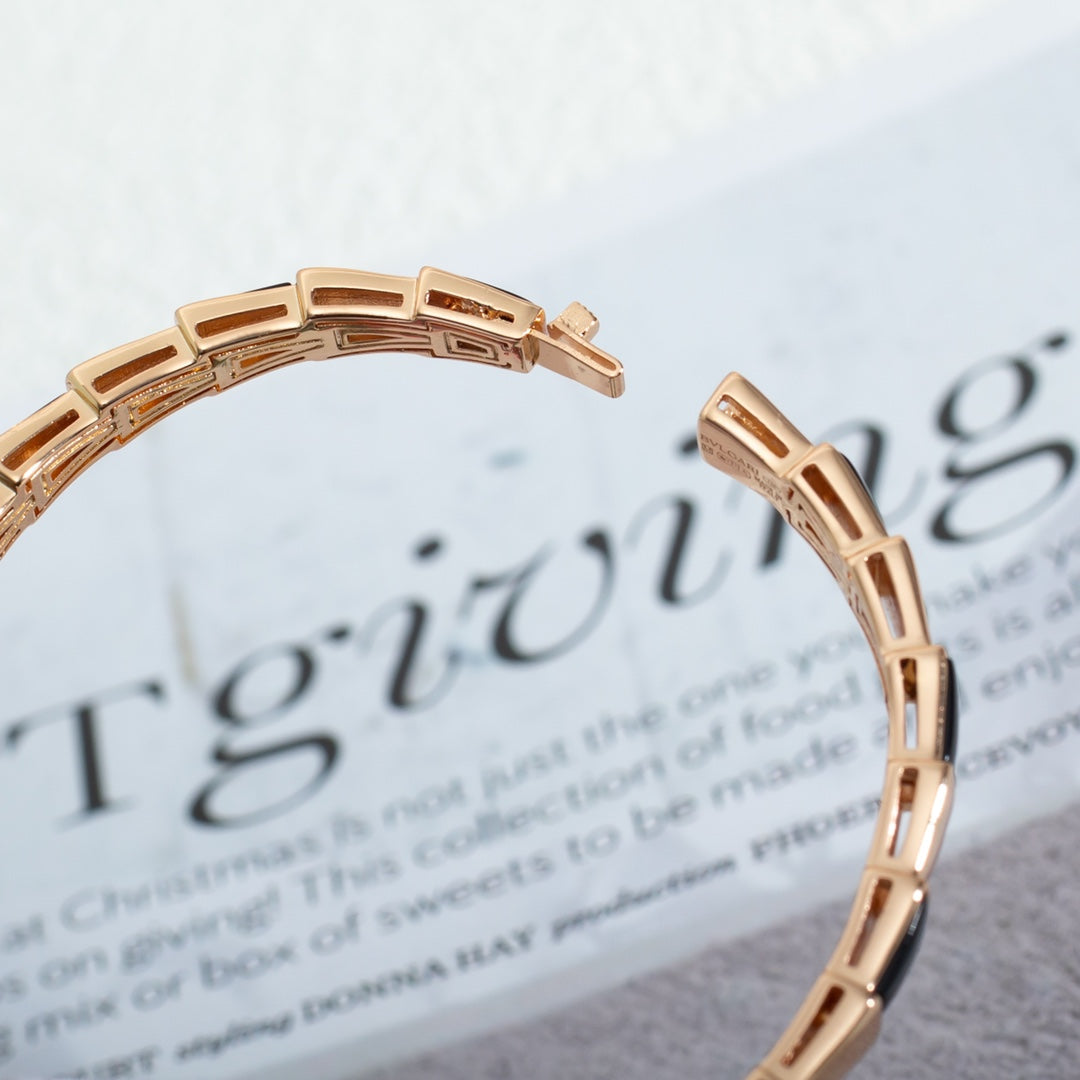 [Eterna Jewels]SERPENTI BRACELET PINK GOLD ONYX