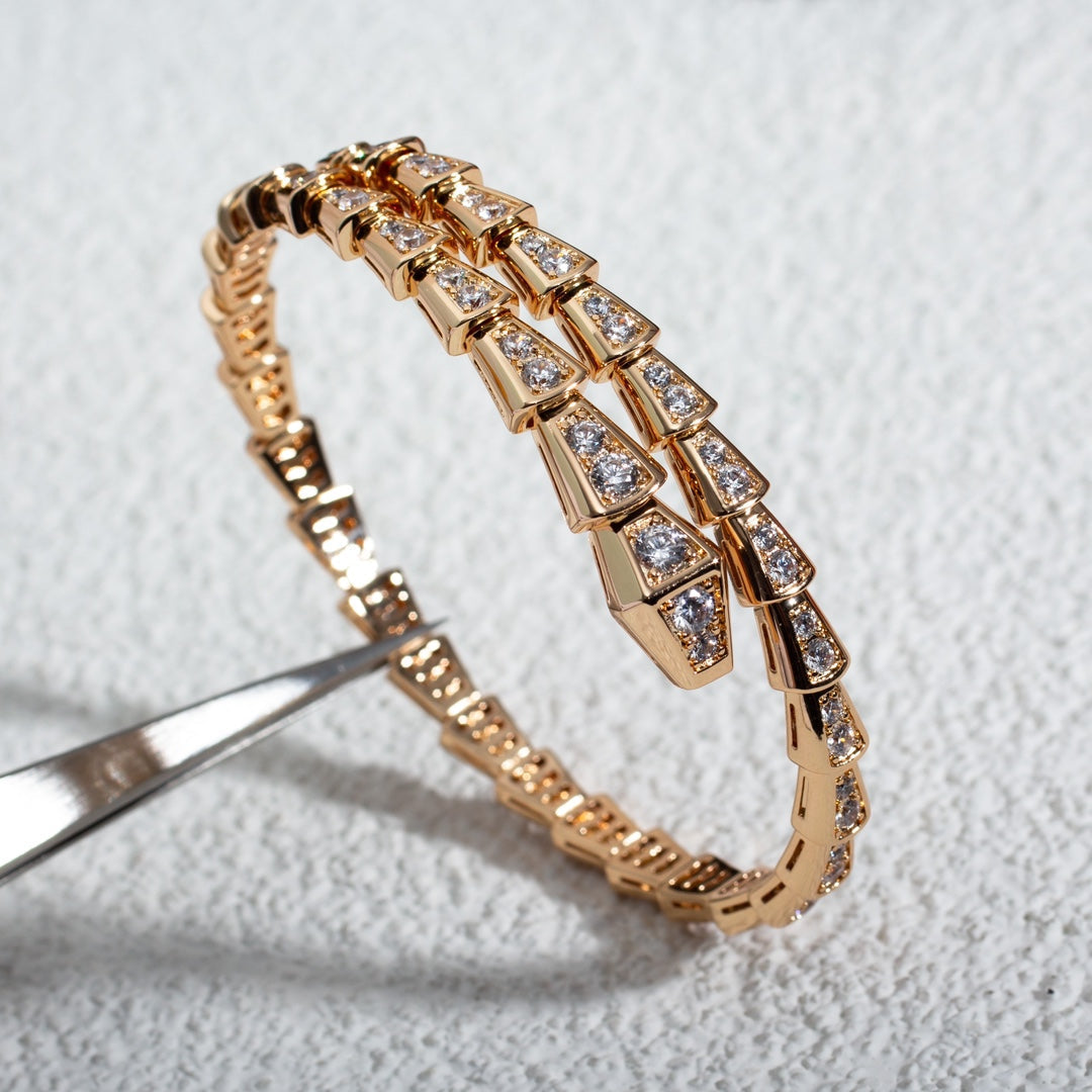 [Eterna Jewels]SERPENTI BRACELET 6.8MM PINK GOLD DIAMOND
