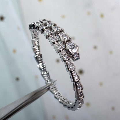 [Eterna Jewels]SERPENTI BRACELET 6MM SILVER DIAMOND