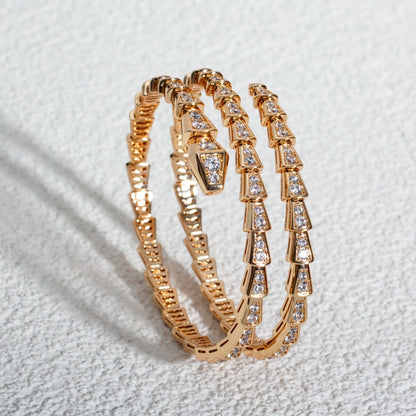 [Eterna Jewels]SERPENTI BRACELET PINK GOLD DIAMOND DOUBLE ROW