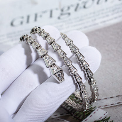 [Eterna Jewels]SERPENTI BRACELET SILVER DIAMOND DOUBLE ROW