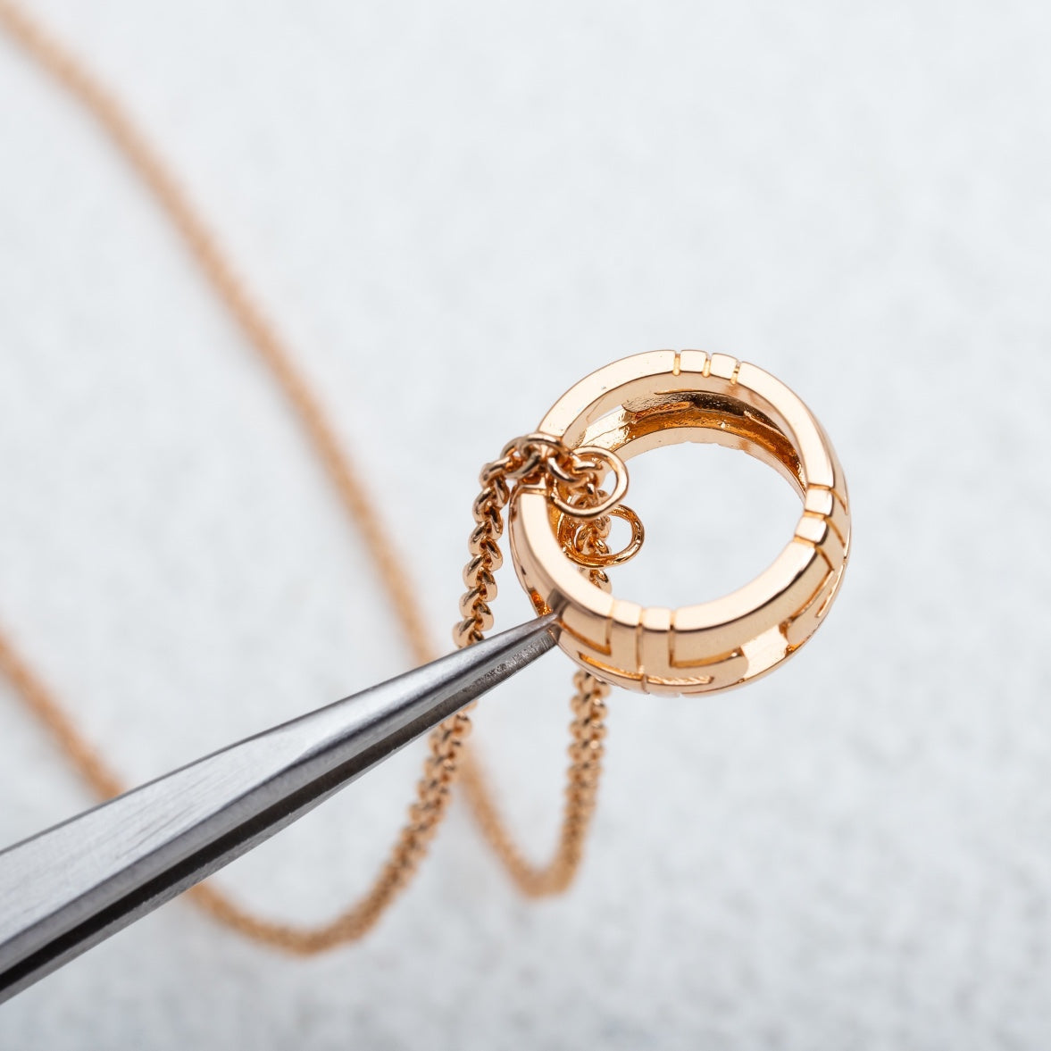 [Eterna Jewels]PARENTESI NECKLACE PINK GOLD