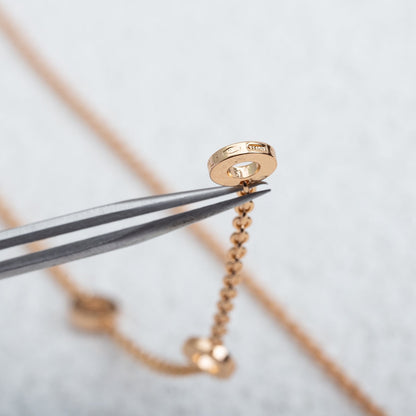 [Eterna Jewels]PARENTESI NECKLACE PINK GOLD