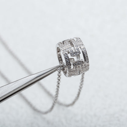 [Eterna Jewels]PARENTESI NECKLACE SILVER DIAMOND