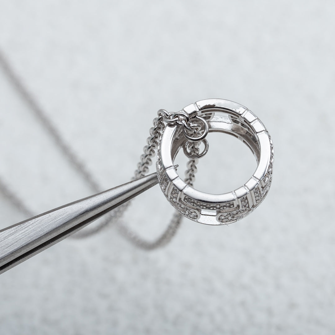[Eterna Jewels]PARENTESI NECKLACE SILVER DIAMOND