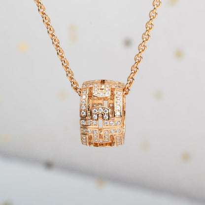 [Eterna Jewels]PARENTESI NECKLACE PINK GOLD DIAMOND