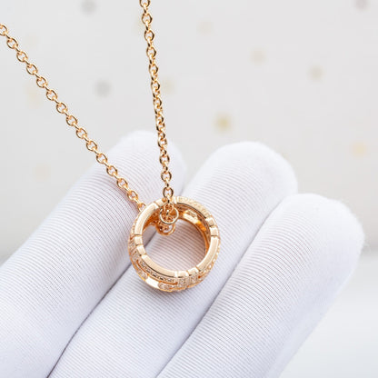 [Eterna Jewels]PARENTESI NECKLACE PINK GOLD DIAMOND