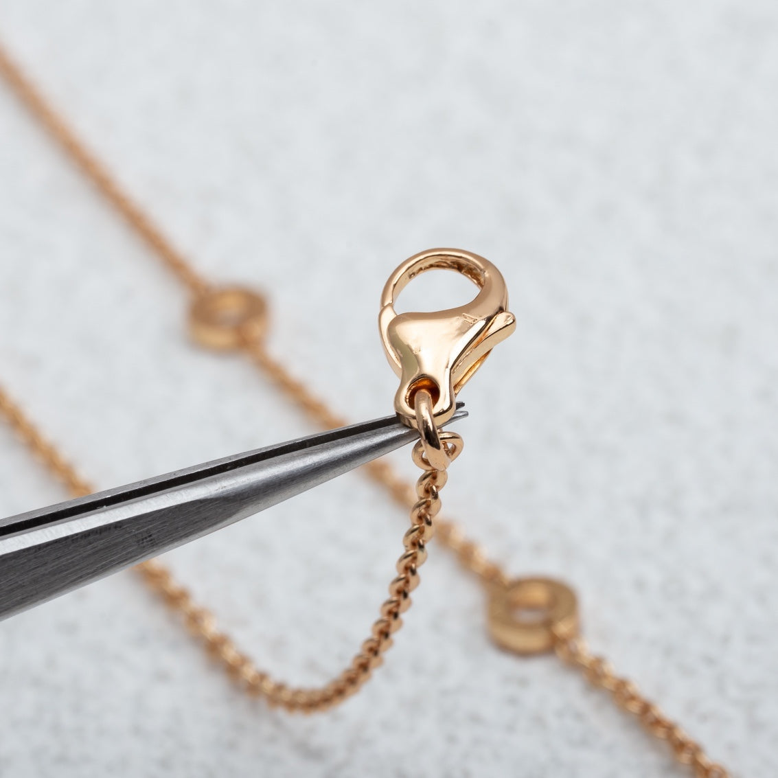 [Eterna Jewels]PARENTESI NECKLACE PINK GOLD DIAMOND
