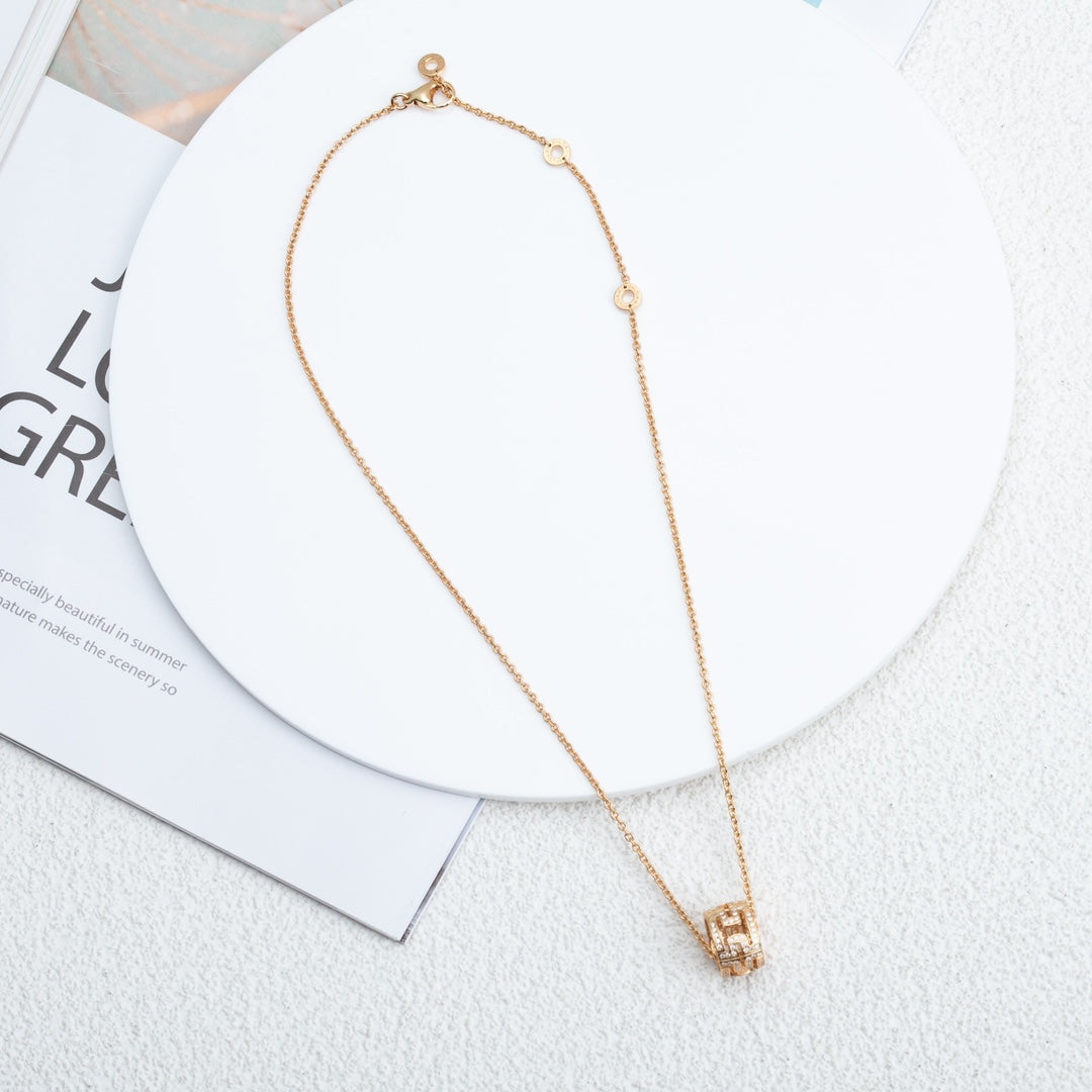 [Eterna Jewels]PARENTESI NECKLACE PINK GOLD DIAMOND