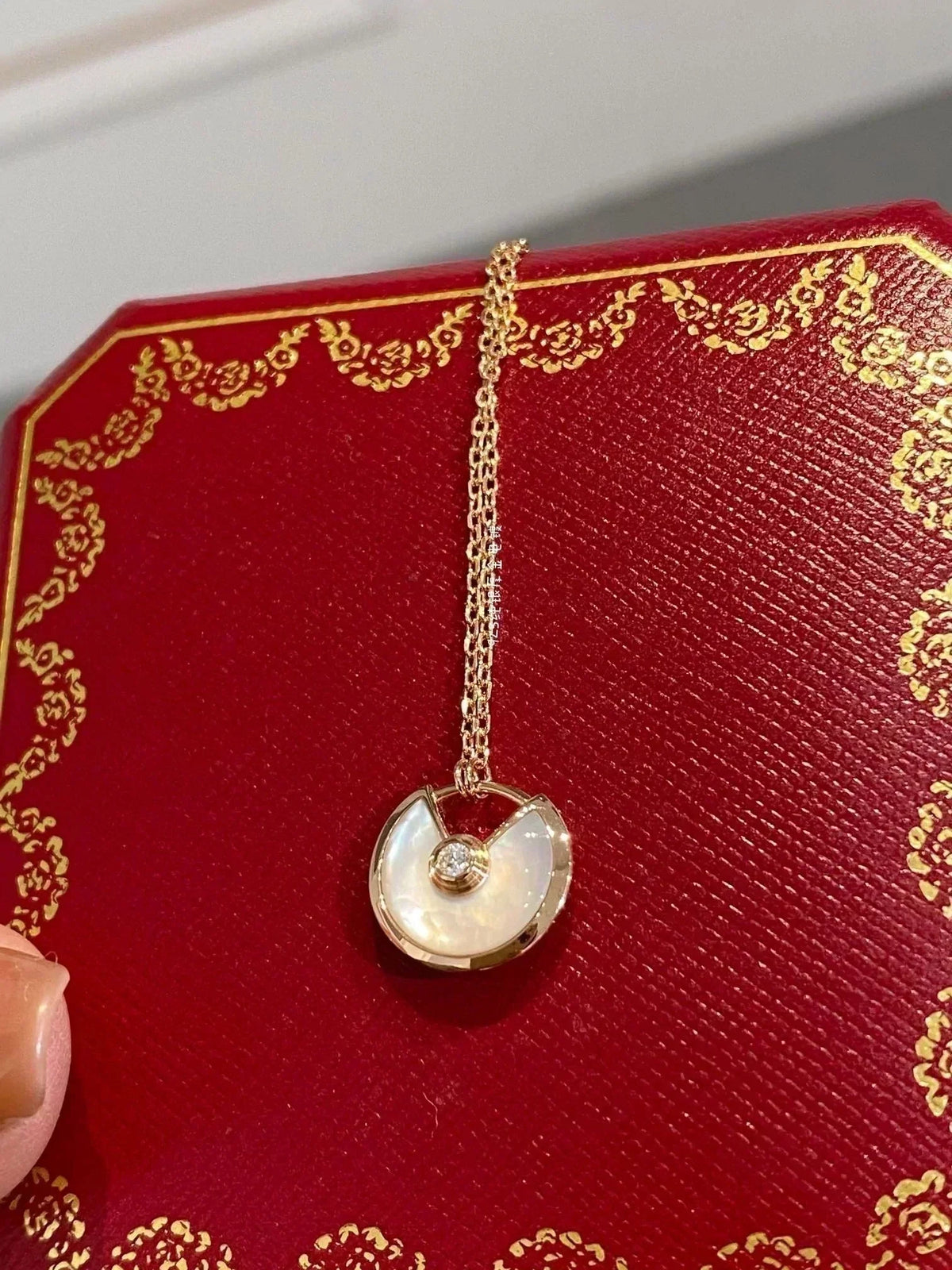 [Eterna Jewels]AMULETTE ROSE GOLD MOP NECKLACE