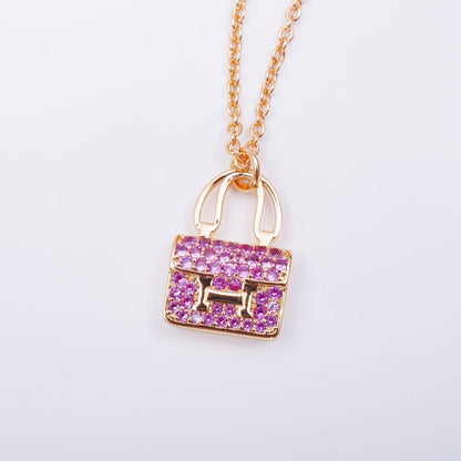 [Eterna Jewels]CONSTANCE PEDANT PURPLE DIAMOND NECKLACE