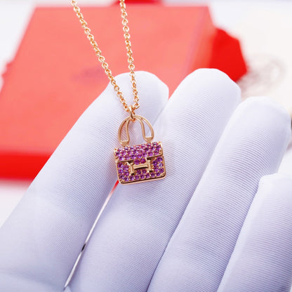 [Eterna Jewels]CONSTANCE PEDANT PURPLE DIAMOND NECKLACE