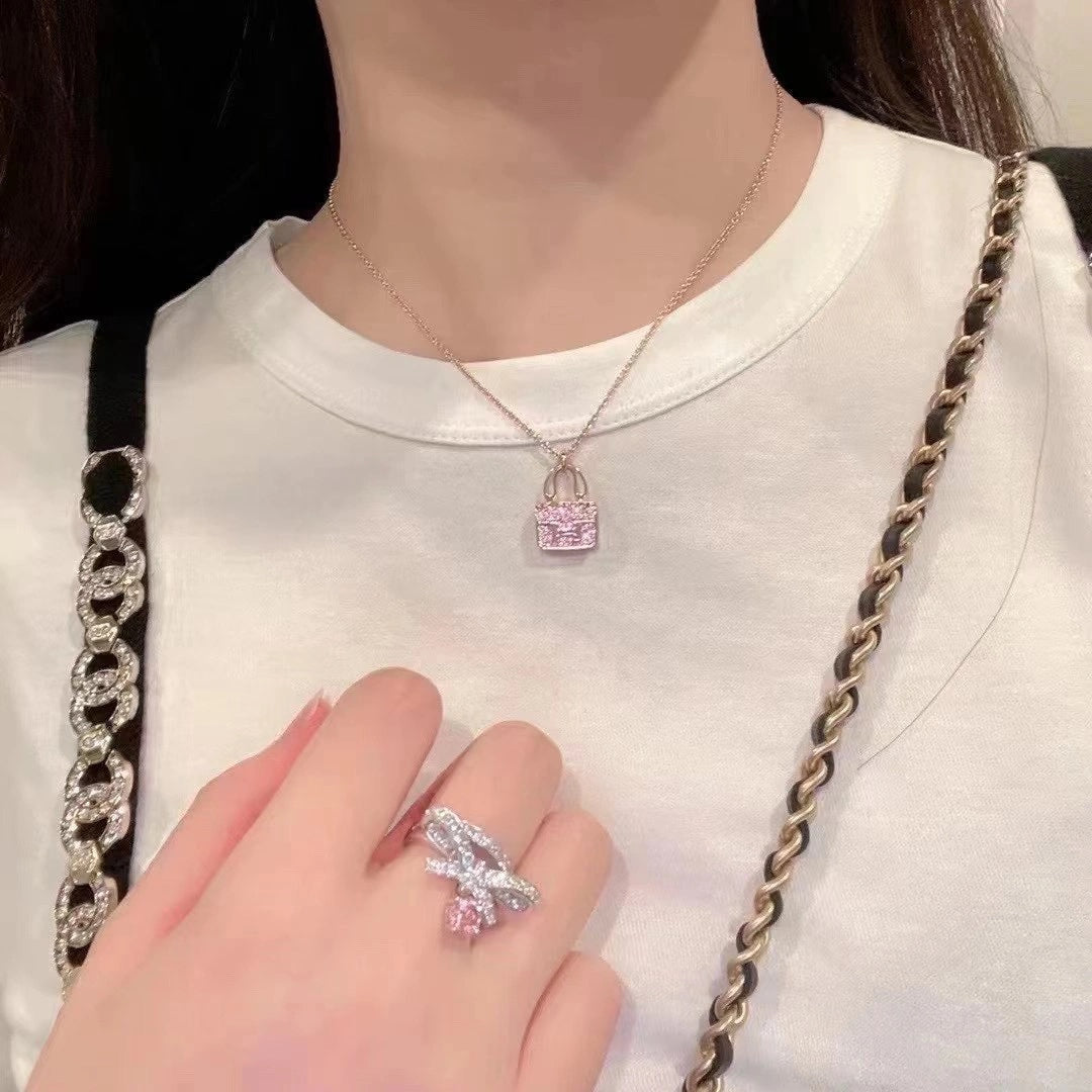 [Eterna Jewels]CONSTANCE PEDANT PURPLE DIAMOND NECKLACE