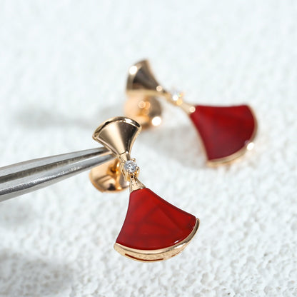 [Eterna Jewels]DREAM Carnelian PINK GOLD EARRINGS