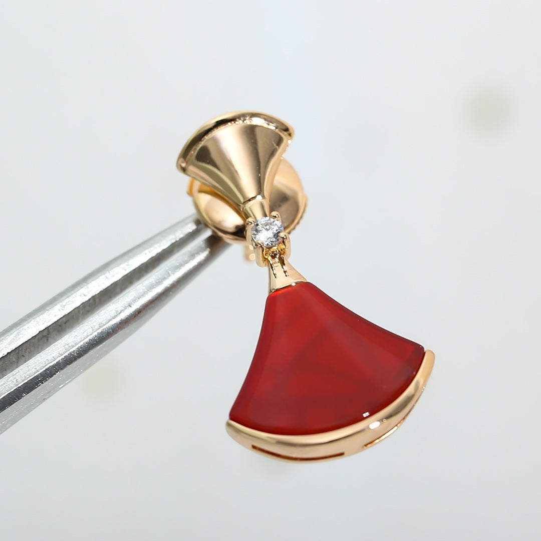 [Eterna Jewels]DREAM Carnelian PINK GOLD EARRINGS