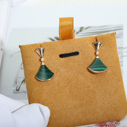 [Eterna Jewels]DREAM MALACHITE PINK GOLD EARRINGS