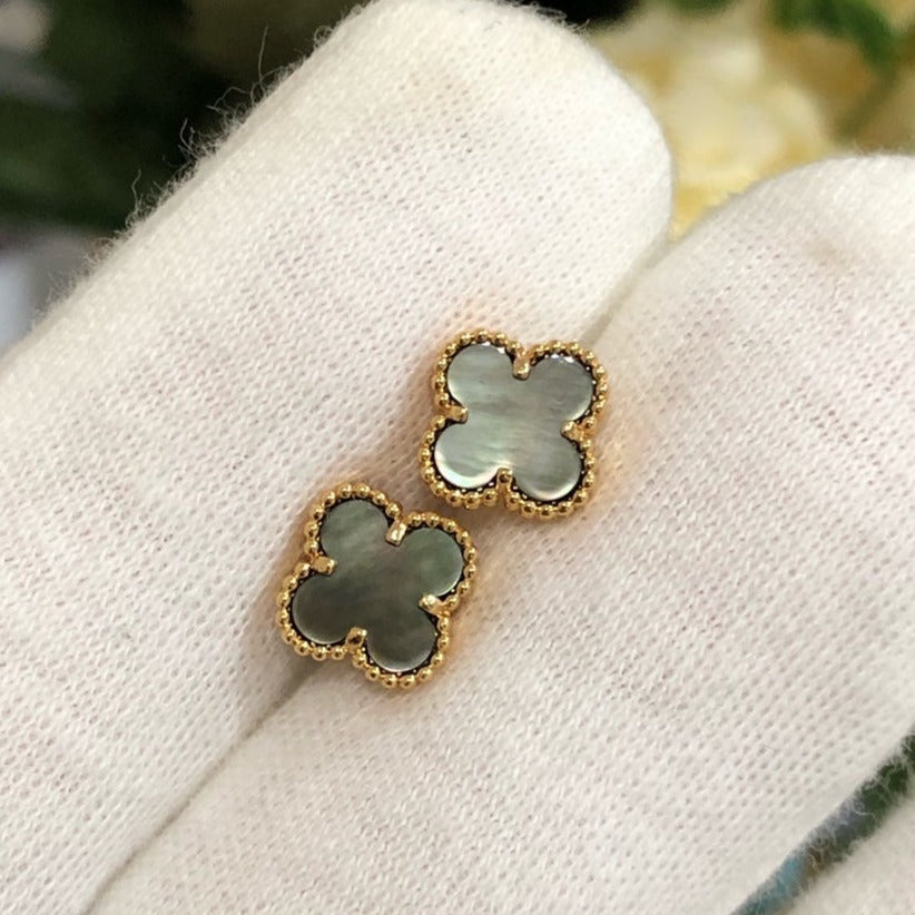 [Eterna Jewels]CLOVER MINI GOLD EARRINGS