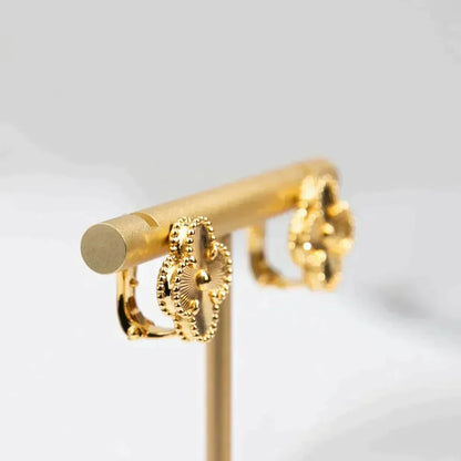 [Eterna Jewels]CLOVER MEDIUM 1 MOTIFS LASER EARRINGS
