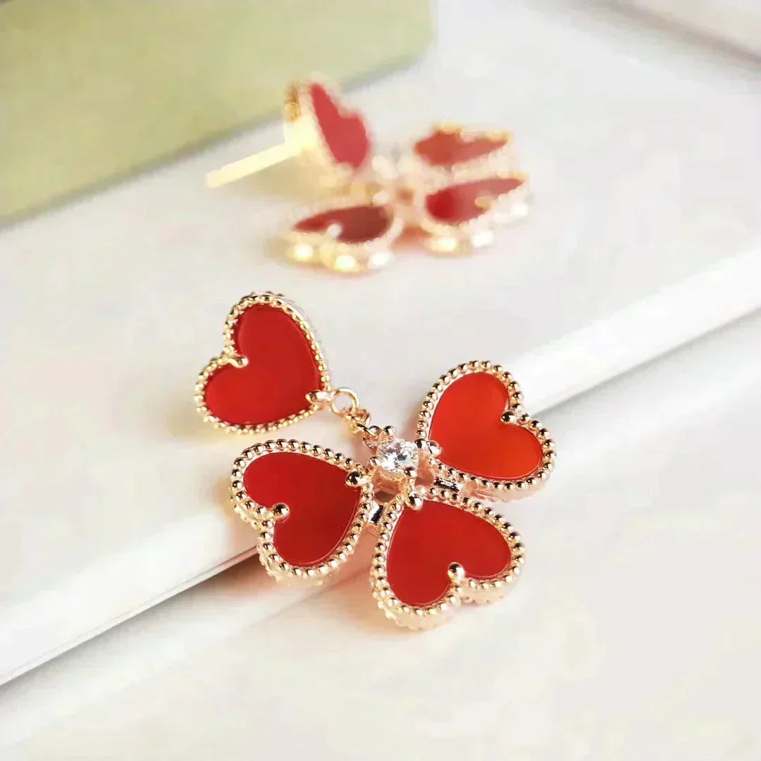 [Eterna Jewels]SWEET CLOVER CARNELIAN EARRINGS