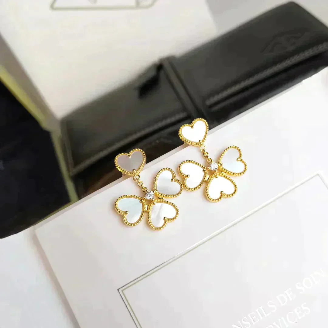 [Eterna Jewels]CLOVER SWEET WHITE MOP EARRINGS