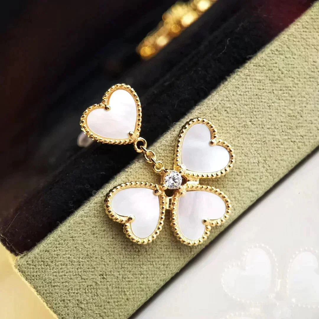 [Eterna Jewels]CLOVER SWEET WHITE MOP EARRINGS