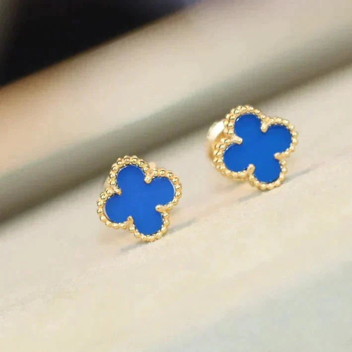 [Eterna Jewels]CLOVER MINI 9.5MM TURQUOISE EARRINGS