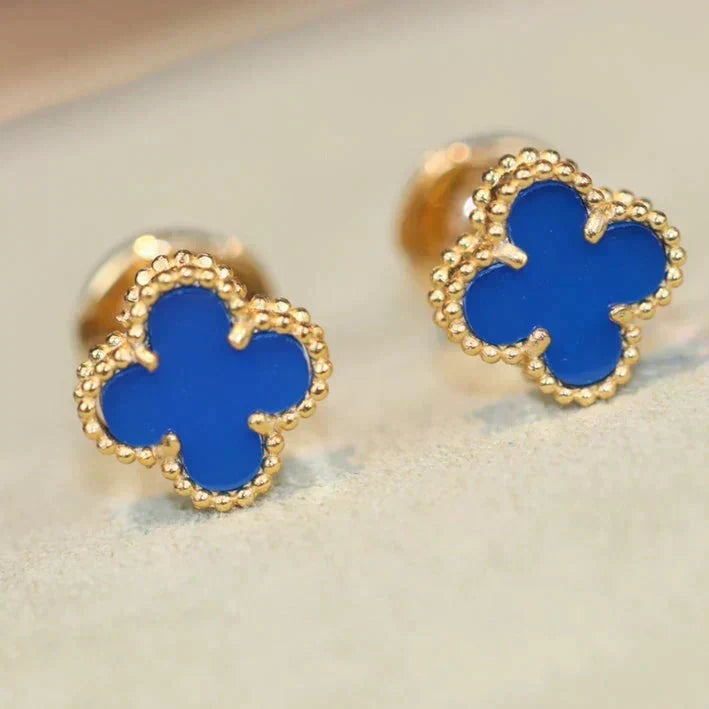 [Eterna Jewels]CLOVER MINI 9.5MM TURQUOISE EARRINGS