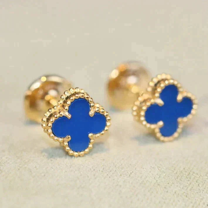 [Eterna Jewels]CLOVER MINI 9.5MM TURQUOISE EARRINGS