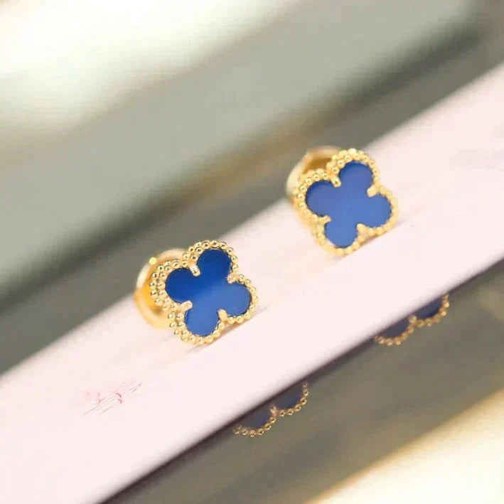 [Eterna Jewels]CLOVER MINI 9.5MM TURQUOISE EARRINGS