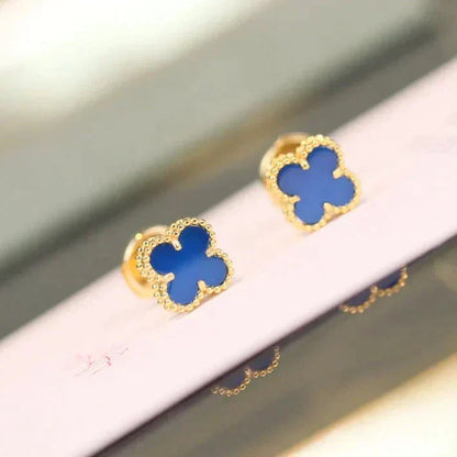 [Eterna Jewels]CLOVER MINI 9.5MM TURQUOISE EARRINGS