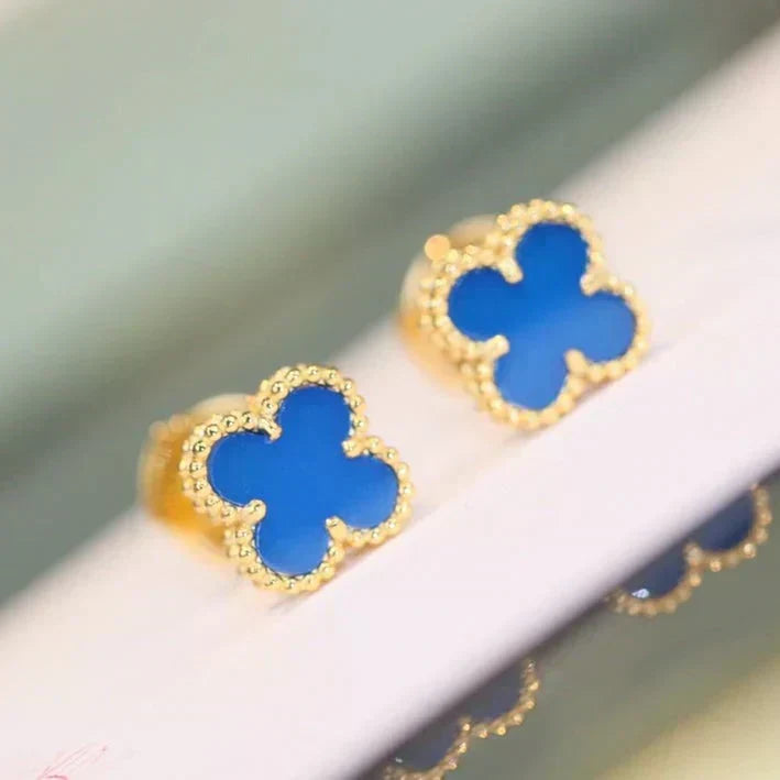 [Eterna Jewels]CLOVER MINI 9.5MM TURQUOISE EARRINGS