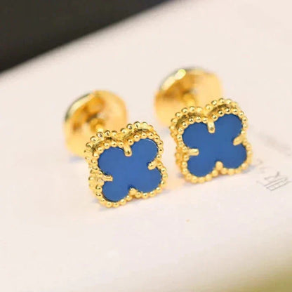 [Eterna Jewels]CLOVER MINI 9.5MM TURQUOISE EARRINGS