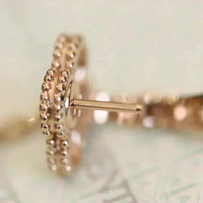 [Eterna Jewels]CLOVER MEDIUM 1 MOTIFS FUll DIAMOND EARRINGS