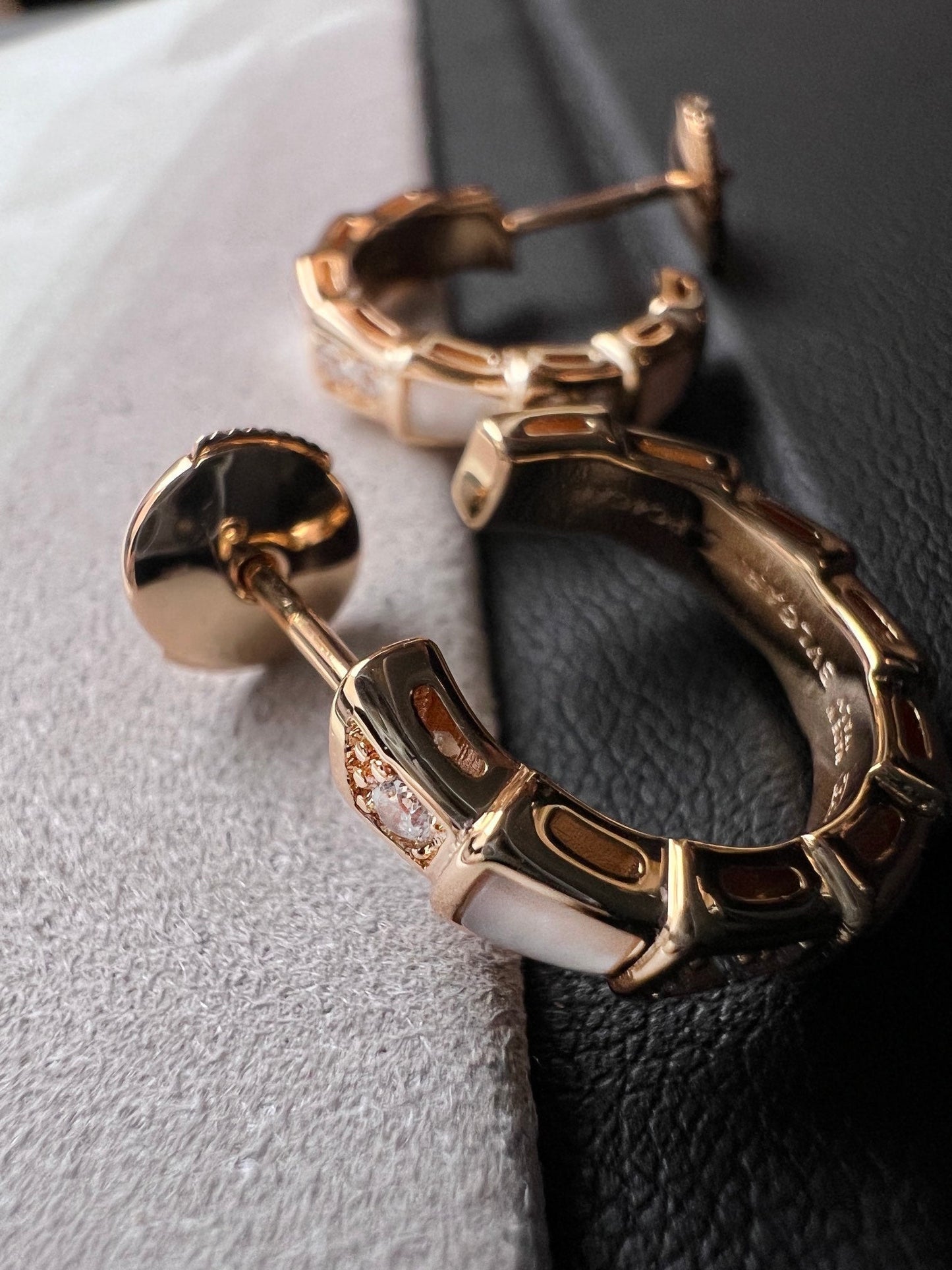 [Eterna Jewels]SERPENTI MOP PINK GOLD EARRINGS