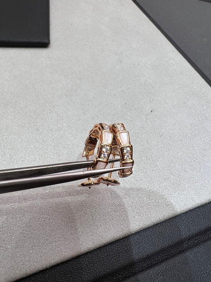 [Eterna Jewels]SERPENTI MOP PINK GOLD EARRINGS