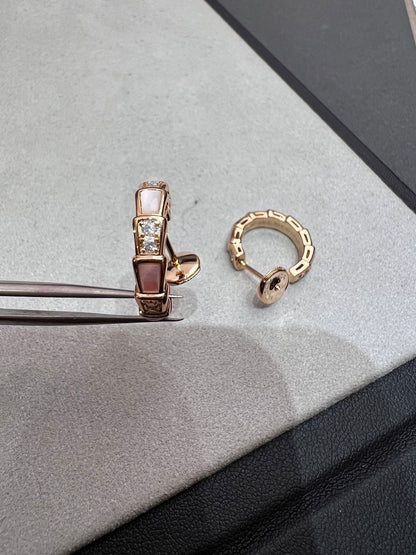[Eterna Jewels]SERPENTI MOP PINK GOLD EARRINGS