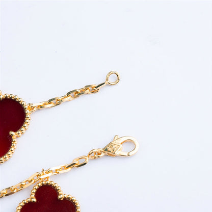 [Eterna Jewels]CLOVER BRACELET 5 MOTIFS CARNELIAN TIGER EYE