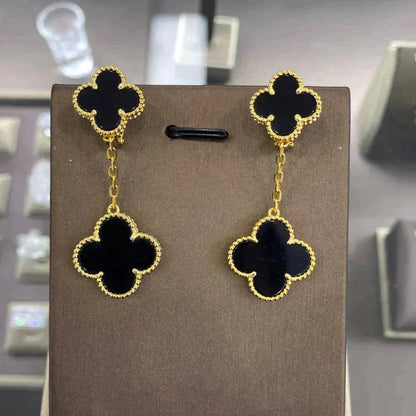[Eterna Jewels]CLOVER 2 MOTIFS  EARRINGS (MULTIPLE CHOICESC