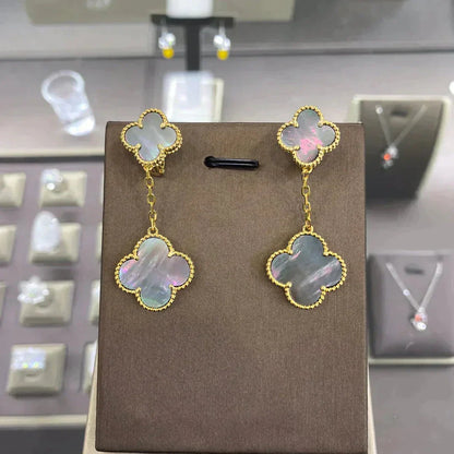 [Eterna Jewels]CLOVER 2 MOTIFS  EARRINGS (MULTIPLE CHOICESC