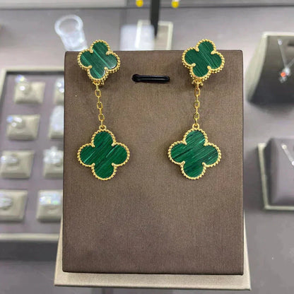 [Eterna Jewels]CLOVER 2 MOTIFS  EARRINGS (MULTIPLE CHOICESC
